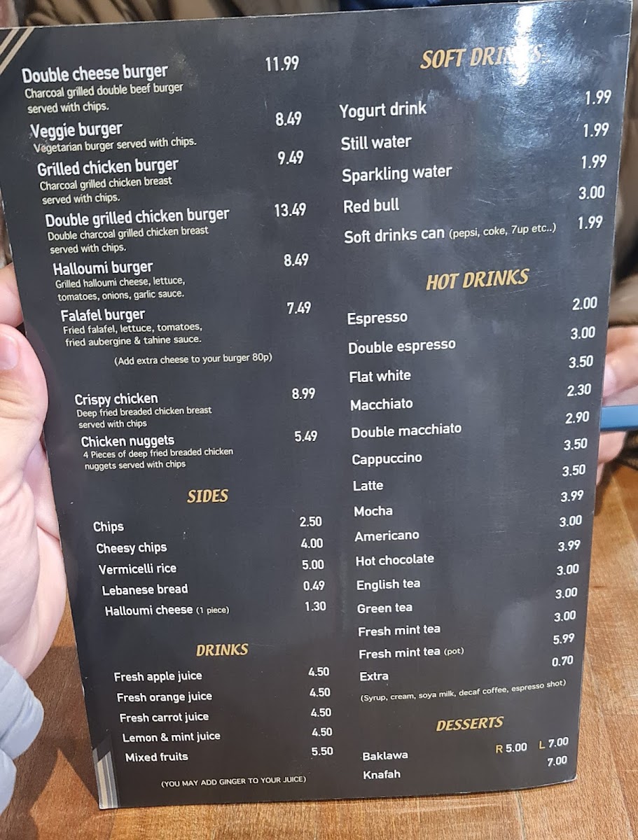Lebanese Gardens Menu - Image 1